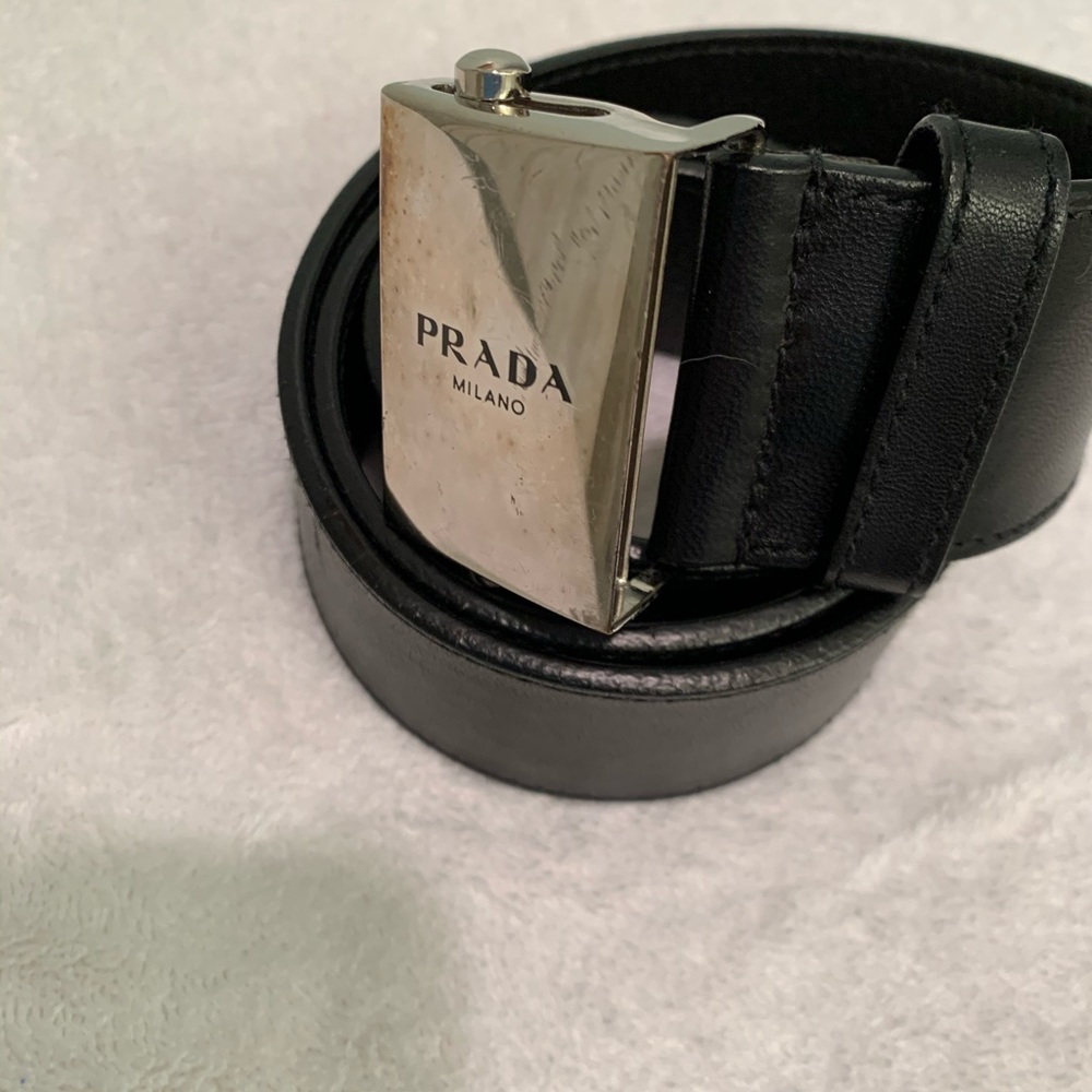 Prada authentic belt. Butter soft black strap - Picture 1 of 8